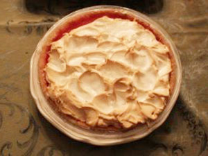 Cranberry Meringue Pie with Almond Crust (Gluten Free)