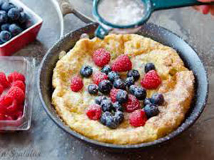 Auntie Heidi’s Dutch Baby Pancake with Berries